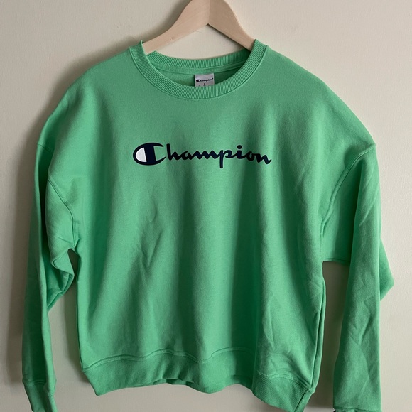Champion Tops - Champion® Women's Powerblend Classic Script Crew Neck